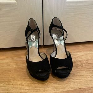 Michael Kors suede black heels with ankle strap